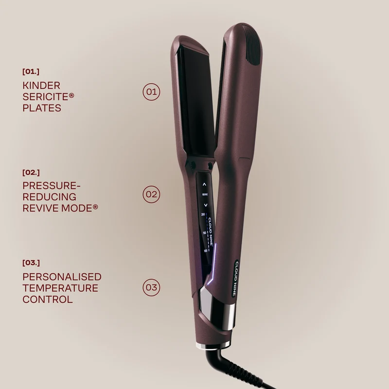 The Dark Burgundy Wide Iron Piastra