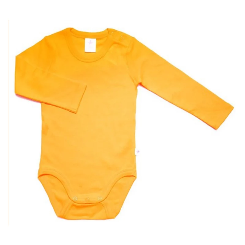 Body a maniche lunghe Cotone Organico Giallo Sole