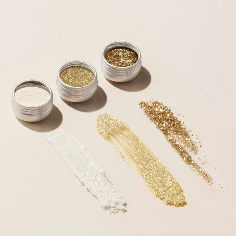 Trios de paillettes et poudres à effets