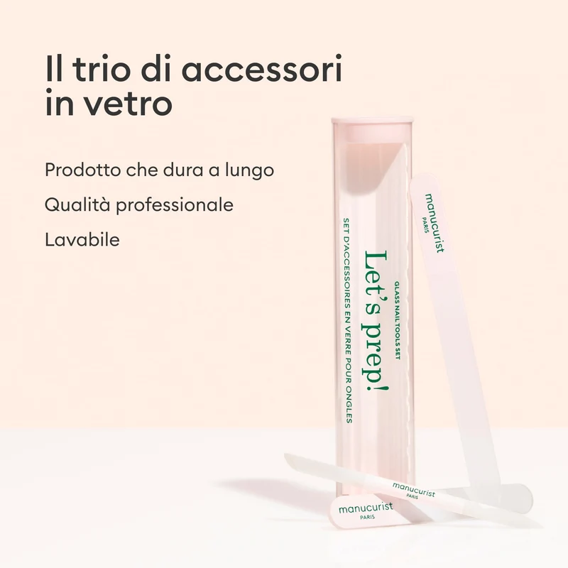 Trio Accessoires en verre pour ongles