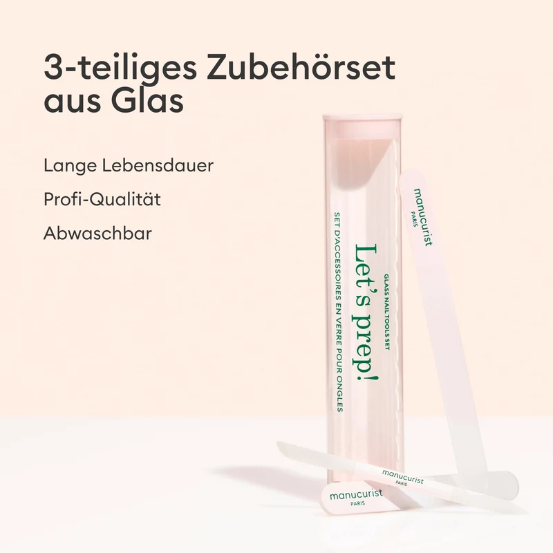 Trio Accessoires en verre pour ongles