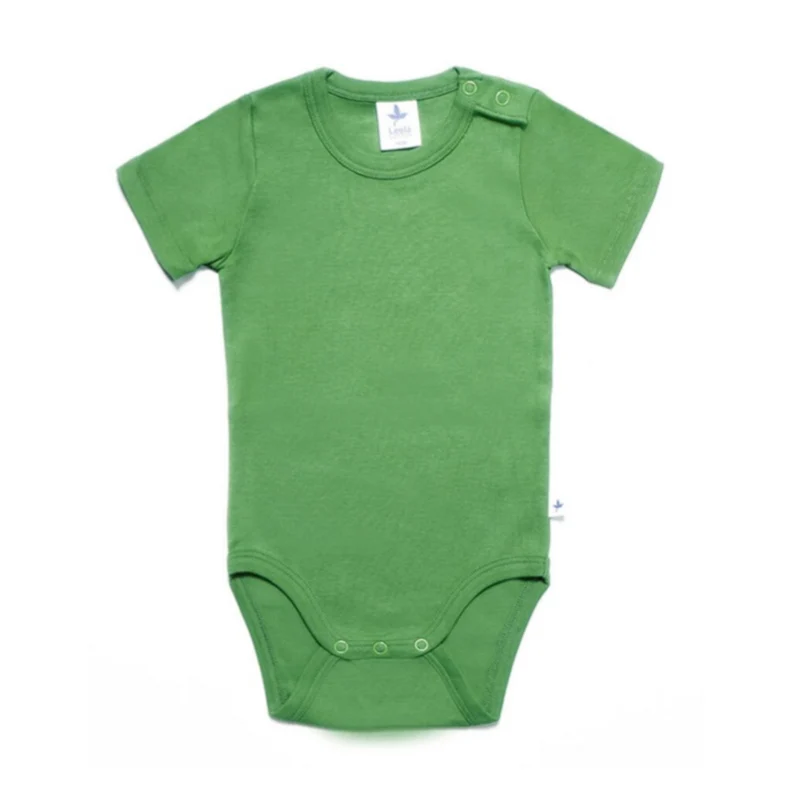 Body a maniche corte verde | LEELA COTTON