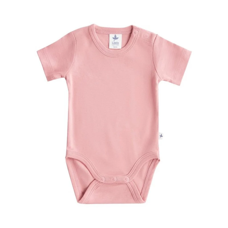 Body a maniche corte rosa | LEELA COTTON