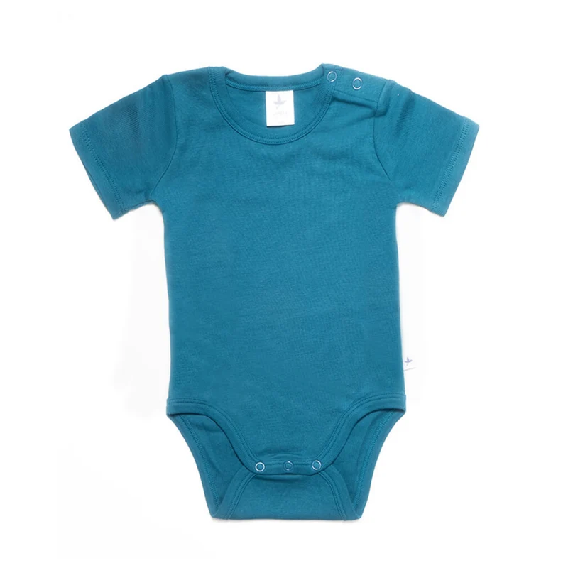 Body a maniche corte blu mare | LEELA COTTON