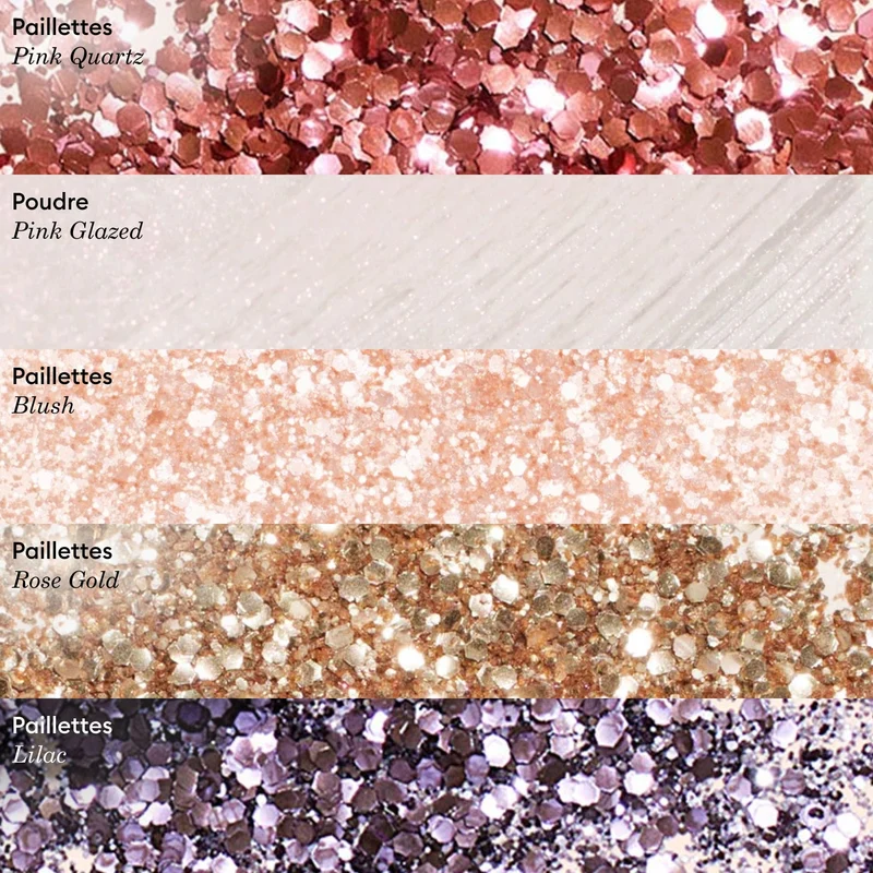 Paillettes biodégradables Pink Quartz