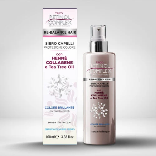 Trico Retinol Complex Siero Capelli Protezione Colore con Hennè Collagene e Tea Tree 100ml