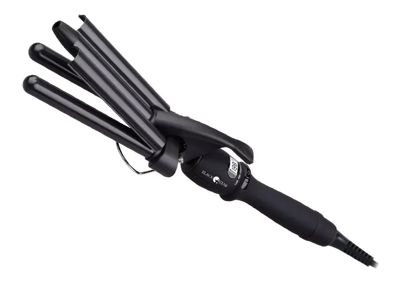 BLACK STAR STORM Triferro piastra capelli ondulati pieghe curling iron Ø 28mm