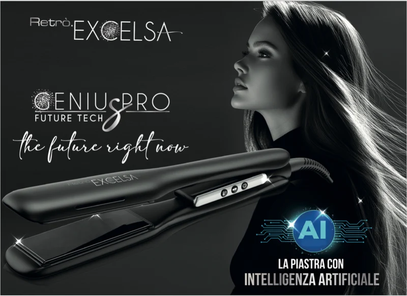 Retro Excelsa Genius Pro LARGE Piastra con Intelligenza Artificiale RUP-R962L