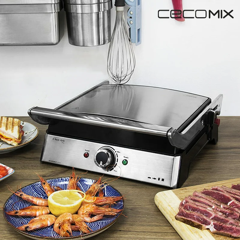 Griglia Cecotec Rock'nGrill Pro Argento 2000 W
