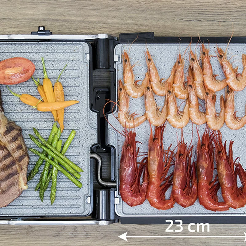 Griglia Cecotec Rock'nGrill Pro Argento 2000 W