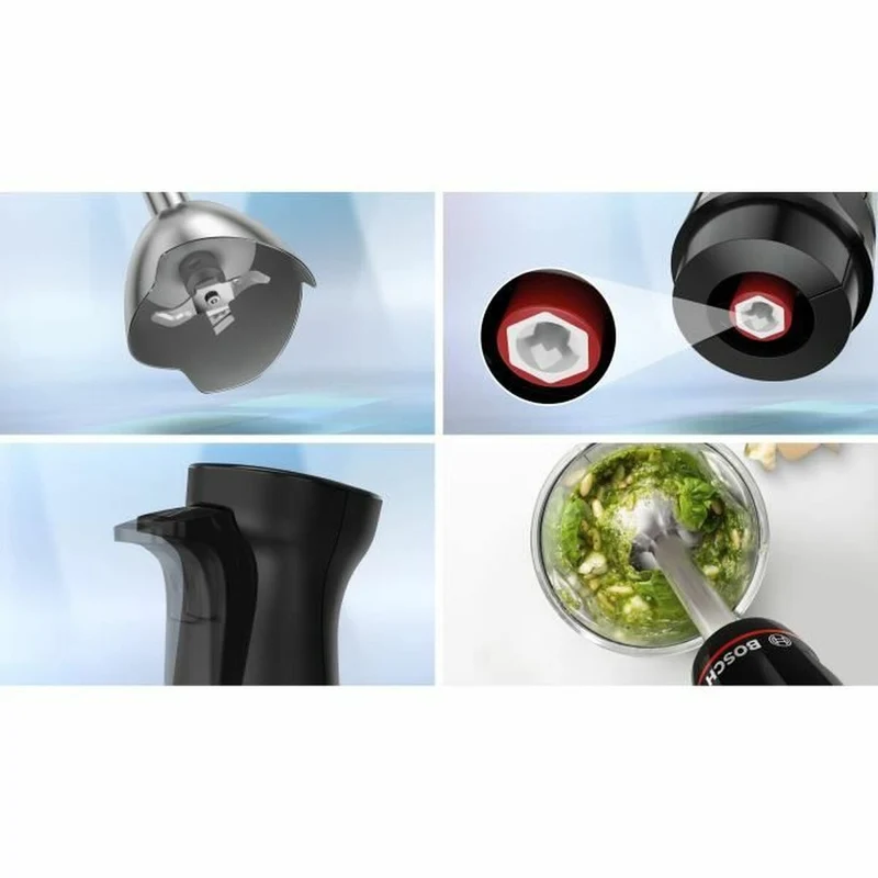 Frullatore ad immersione BOSCH MSM4B620 Nero Argento 1000 W
