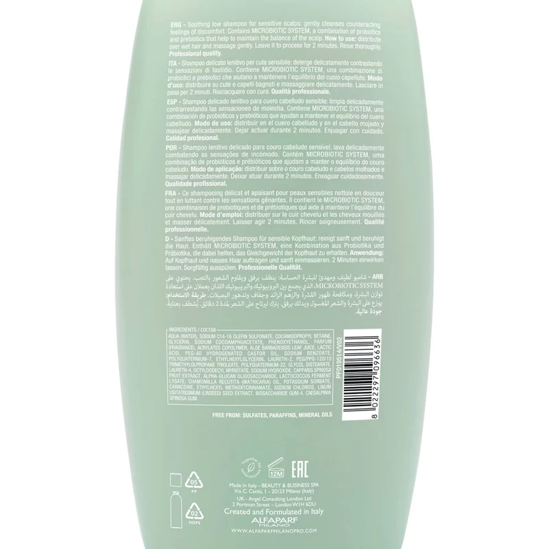 Alfaparf Milano Semi Di Lino Scalp Relief Calming Micellar Low Shampoo 1000ml - shampoo delicato lenitivo