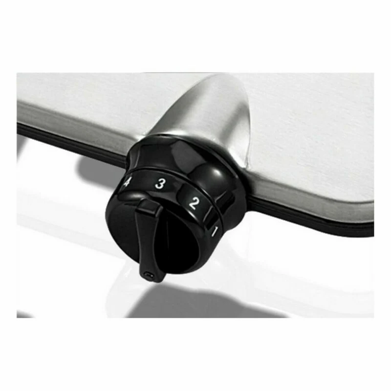 Piastra Elettrica Haeger HP-01S.014A Acciaio Inox 1 Fornello Nero Argento 1500W