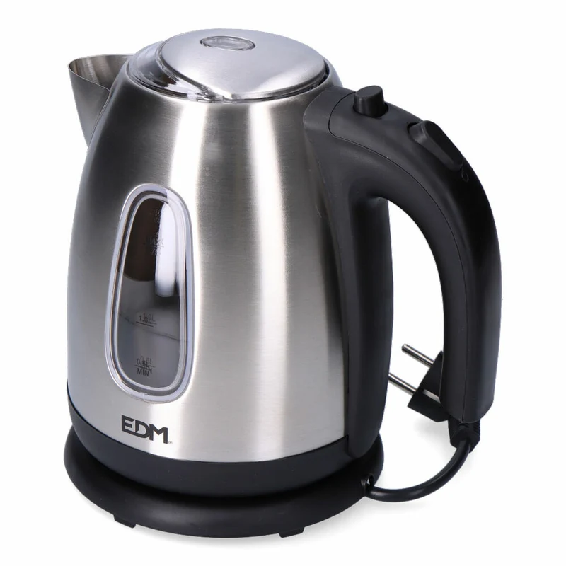 Bollitore EDM 07656 Bollitore Nero Acciaio inox 2200 W 1,7 L