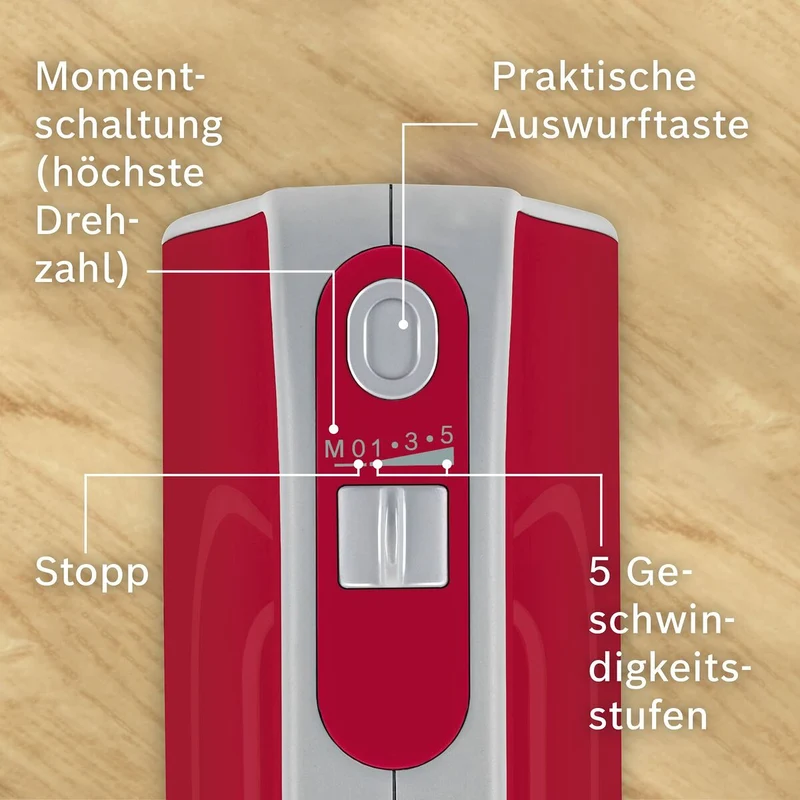 Frullatore/impastatrice per pasticceria BOSCH MFQ40303 Rosso 500 W 500W