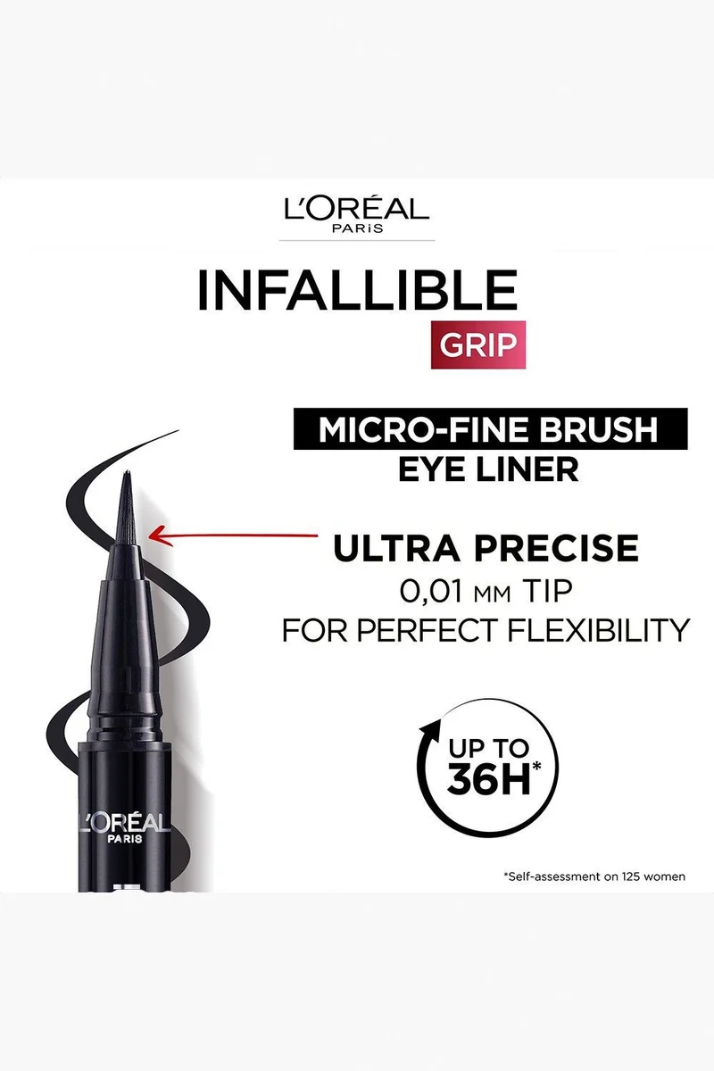 Infaillible Grip Micro-Fine Brush Eyeliner black