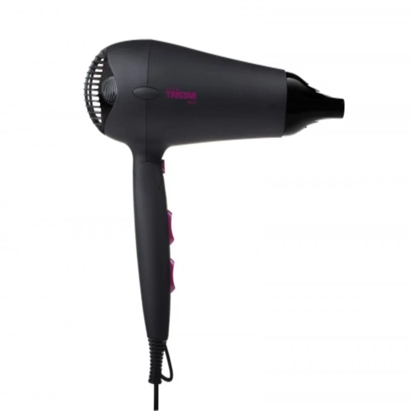 Asciugacapelli pieghevole Tristar HD-2358 Ionic Nero 2000W