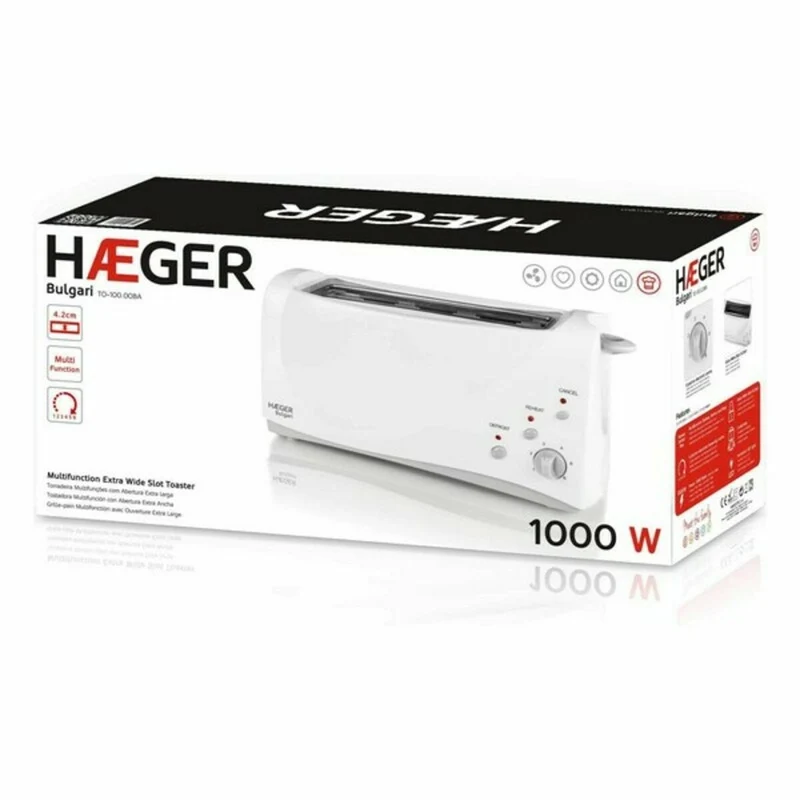 Tostapane Haeger TO-100.008A Multifunzione 1000 W Bianco