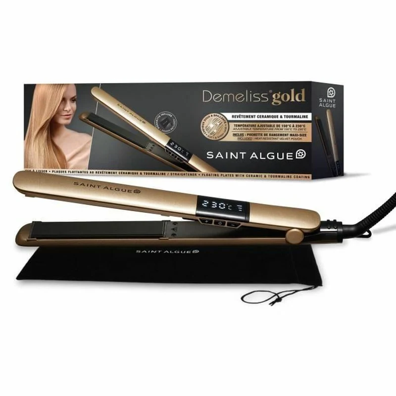 Piastra per capelli Saint-Algue Demeliss GOLD Nero Dorato