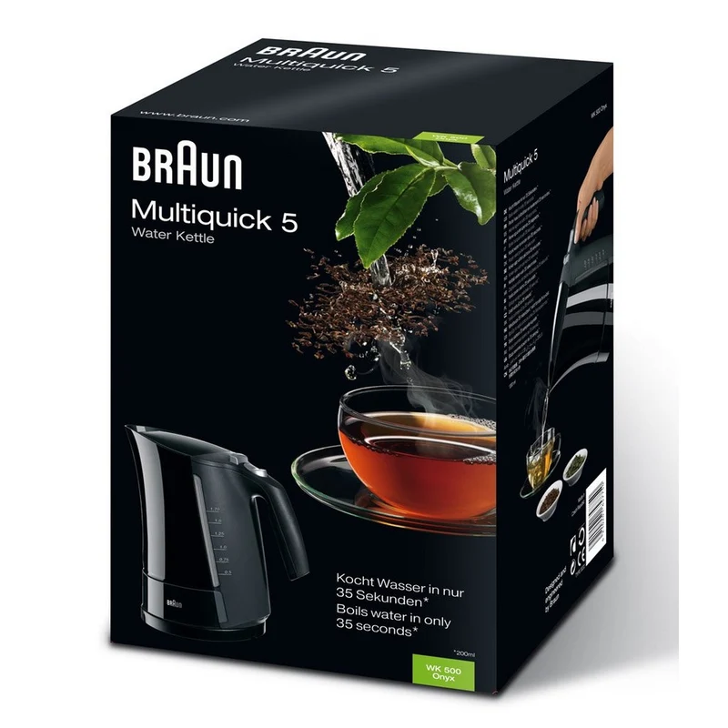 Bollitore elettrico con luce LED Braun 533631 1,7 L Nero Plastica 3000 W 1,7 L