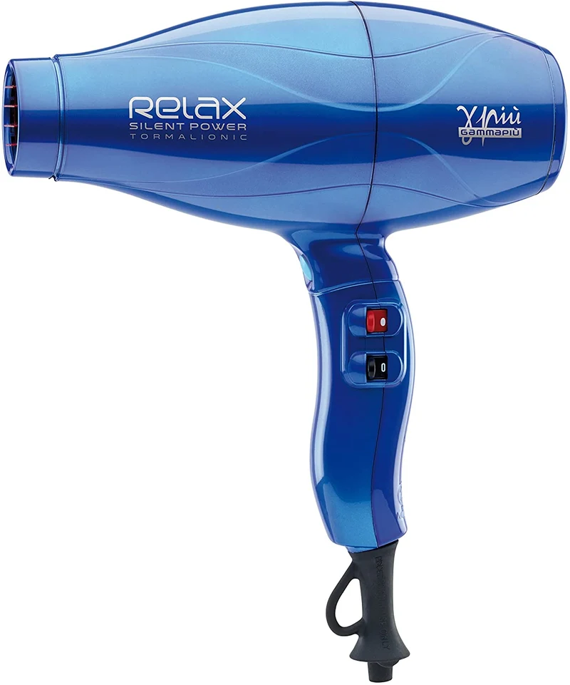 Asciugacapelli Professionale - Gamma+ Relax Silent Power Colore: Sky Blue