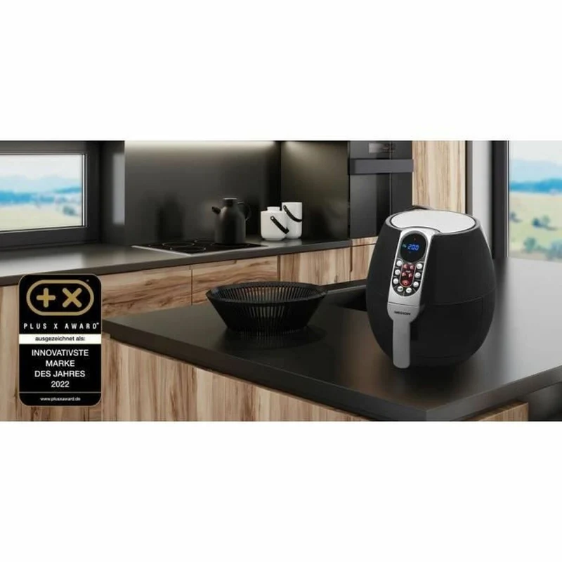 Friggitrice ad aria Medion 1500 W 2,8 L Nero/Argento