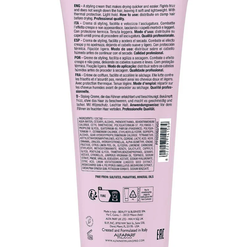 Alfaparf Milano Semi Di Lino Style&Care Blow Dry Cream 200ml - crema styling tenuta leggera