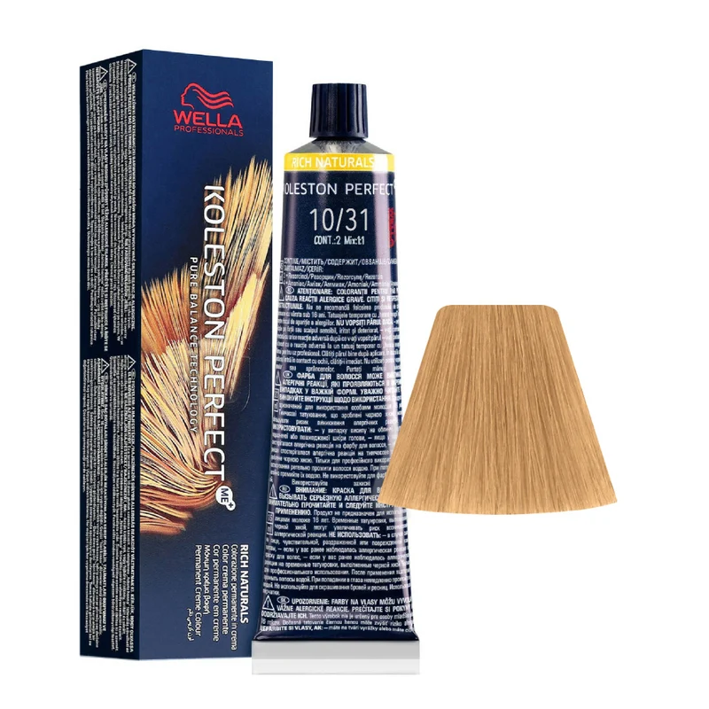 Wella Koleston Perfect Me+ Rich Naturals 10/31 Biondo Platino Dorato Cenere 60ml - colorazione permanente