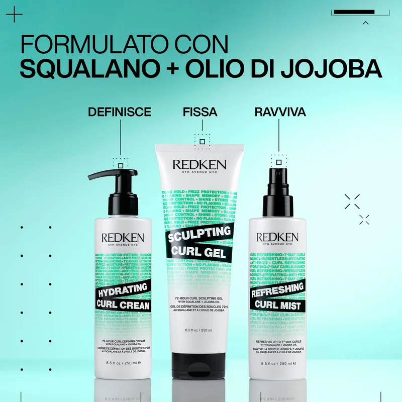 Redken Hydrating Curl Cream 250 ML – Crema Idratante per Capelli Ricci e Definiti