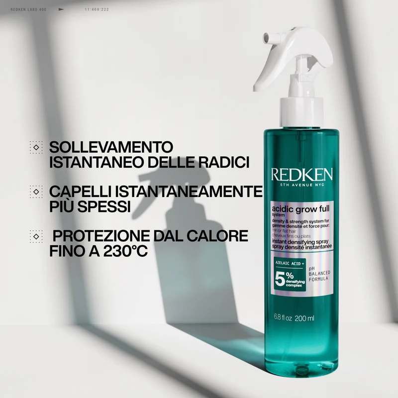 Redken Acidic Grow Full System Spray Treatment 190 ML – Spray Volumizzante con Protezione Termica