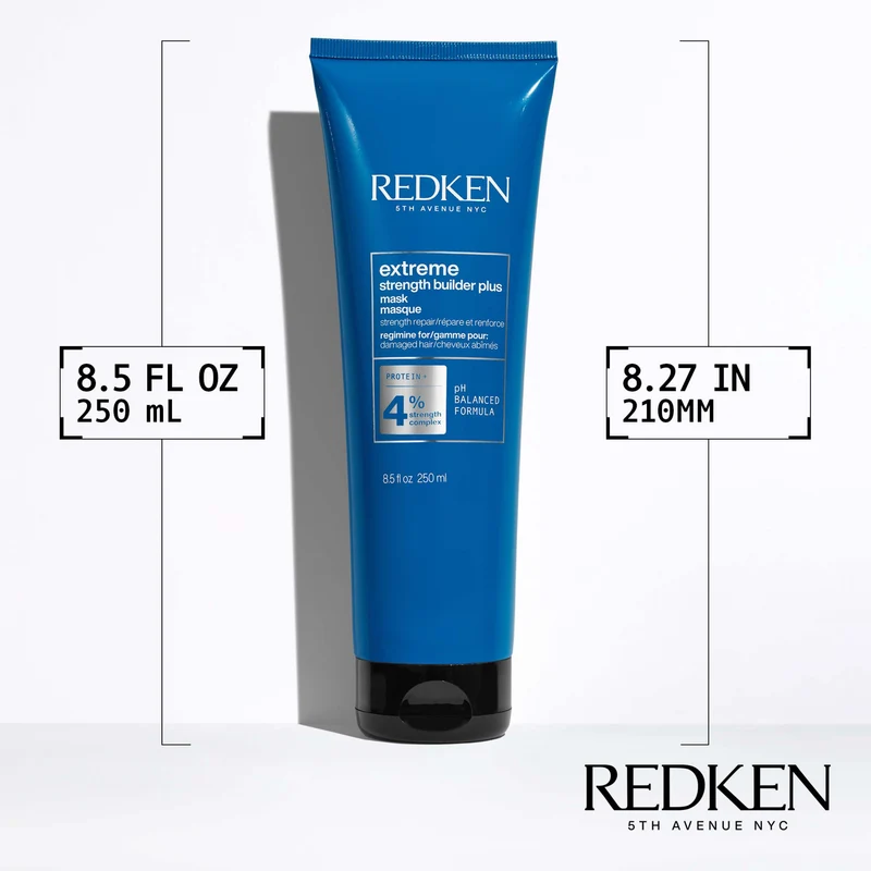 Redken Extreme Strength Builder Plus 250 ML – Maschera Fortificante per Capelli Molto Danneggiati