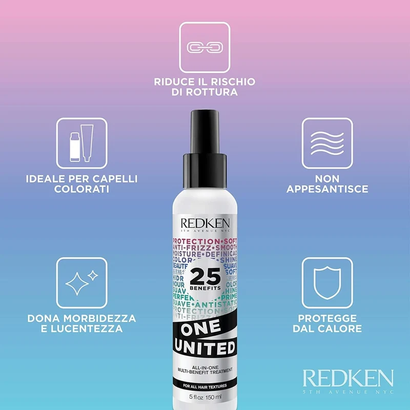 Redken One United Leave-In 150 ML – Leave-In per Tutti i Tipi di Capelli