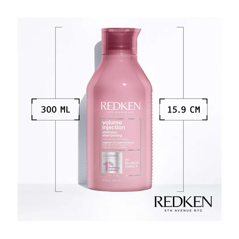 Redken Volume Injection Shampoo 300 ML – Shampoo Volumizzante per Capelli Fini