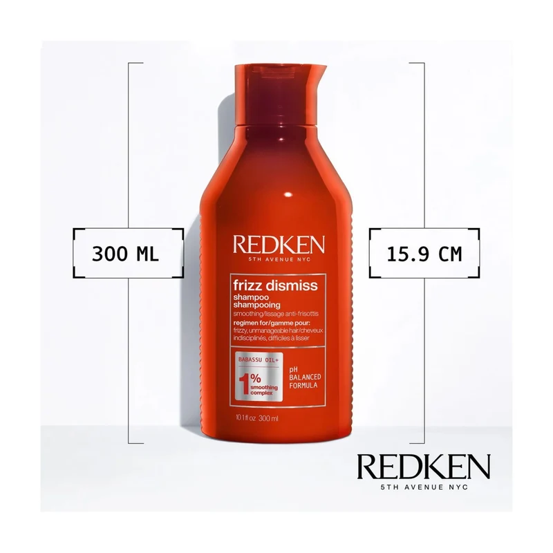 Redken Frizz Dismiss Shampoo 300 ML – Shampoo Anti Crespo per Capelli Crespi