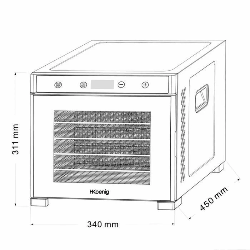 Essiccatore per alimenti Hkoenig 650 W