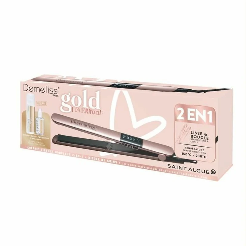 Piastra per capelli Saint-Algue Demeliss Gold Love 25 x 120 mm 2 in 1