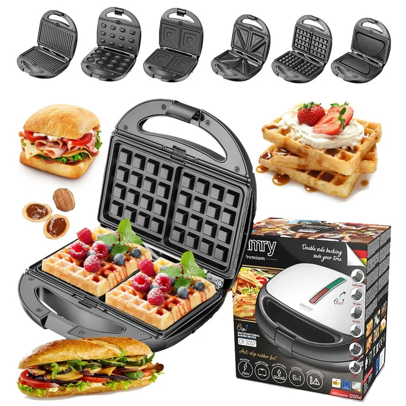 Macchina per panini Adler CR 3057 Nero Argento 1200 W