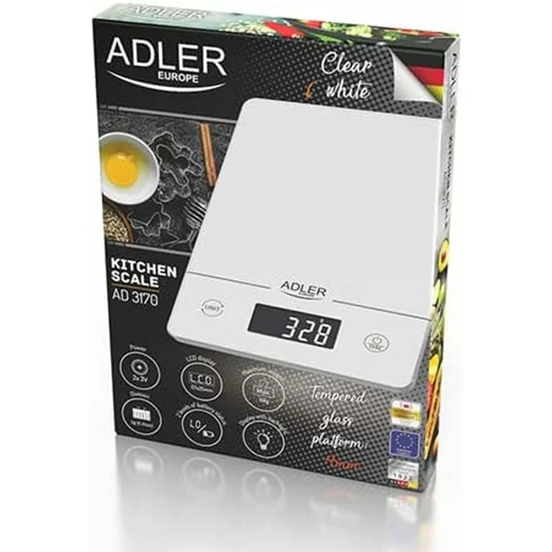 bilancia da cucina Adler AD 3170 Bianca 15 kg