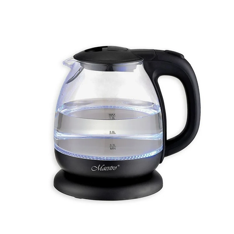 Bollitore Feel Maestro MR-055 Vetro Nero 1100 W 1 L