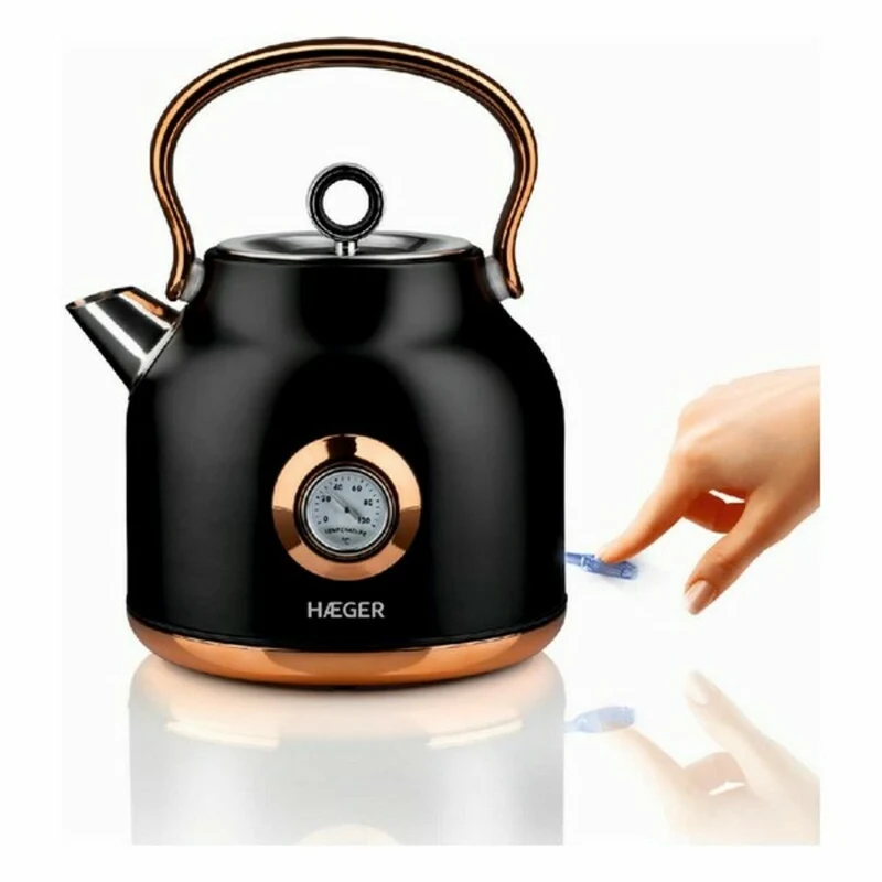 Bollitore Acqua e Teiera Elettrico Haeger EK-22B.024A Nero Acciaio inox 2200 W 1,7 L