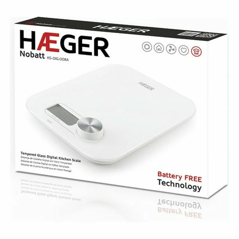 Bilancia da cucina digitale Haeger KS-DIG.008A 5 kg Bianco