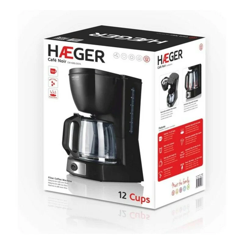 Macchina per caffè americano Haeger CM-68B.007A Nera 680 W 680 W
