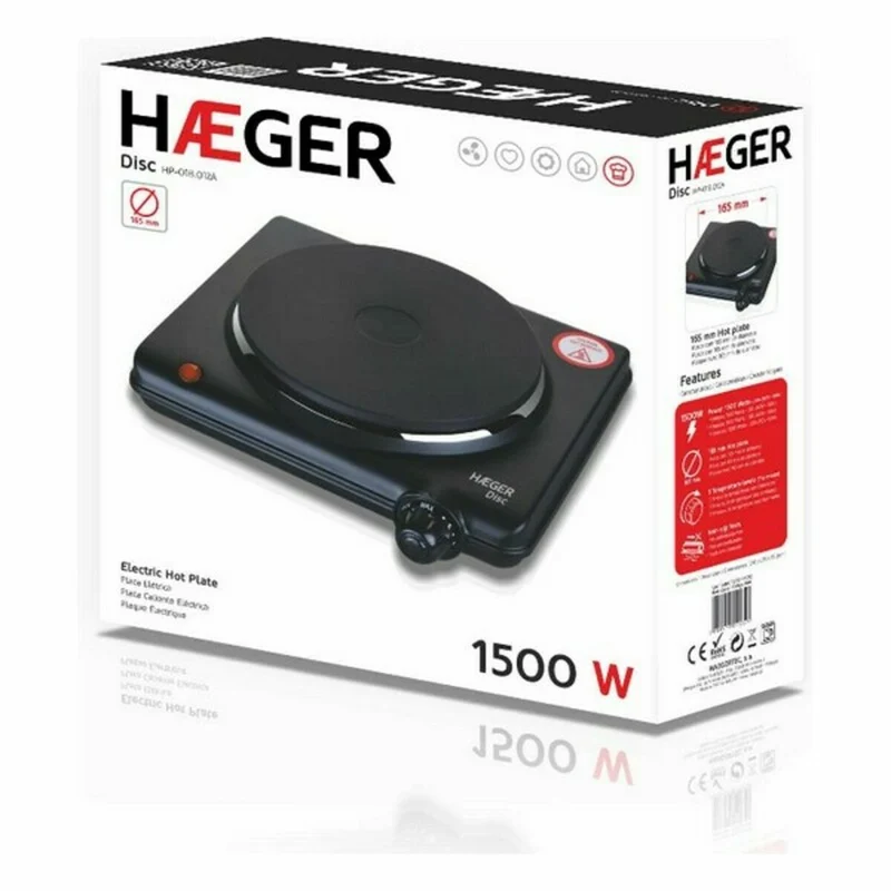 Piastra Elettrica Haeger HP-01B.012A 1500 W Nero Multicolor
