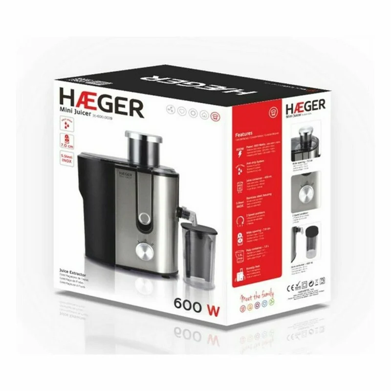 Frullatore Haeger JE-600.002B 600 W Grigio 600 W 13 L