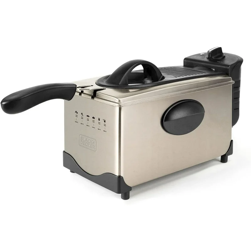 Friggitrice ad aria Black & Decker ES9730040B 2100 W 3 L Grigio