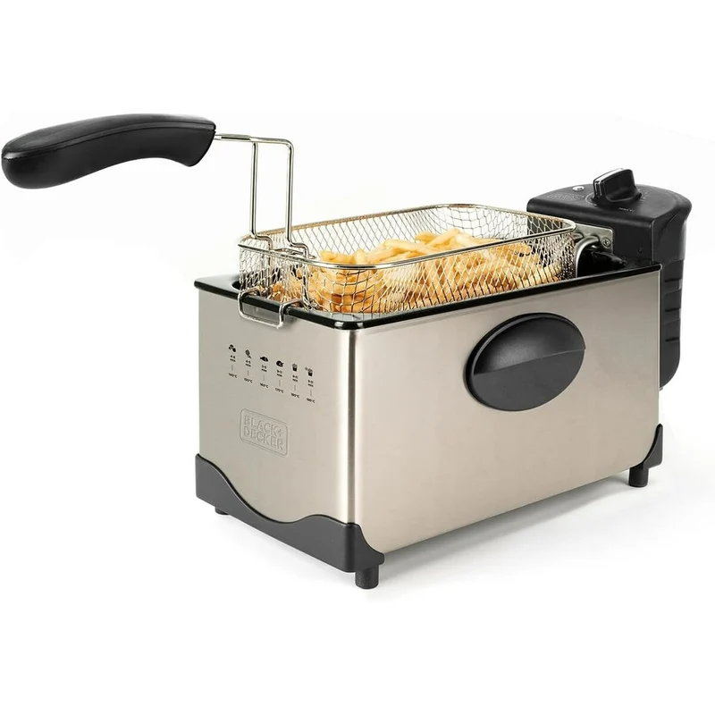 Friggitrice ad aria Black & Decker ES9730040B 2100 W 3 L Grigio