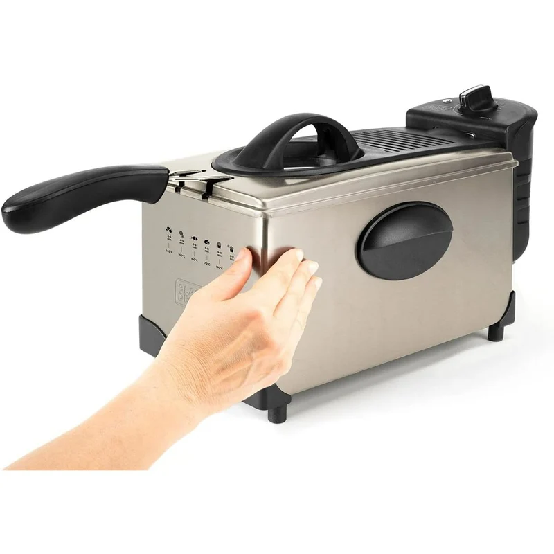 Friggitrice ad aria Black & Decker ES9730040B 2100 W 3 L Grigio