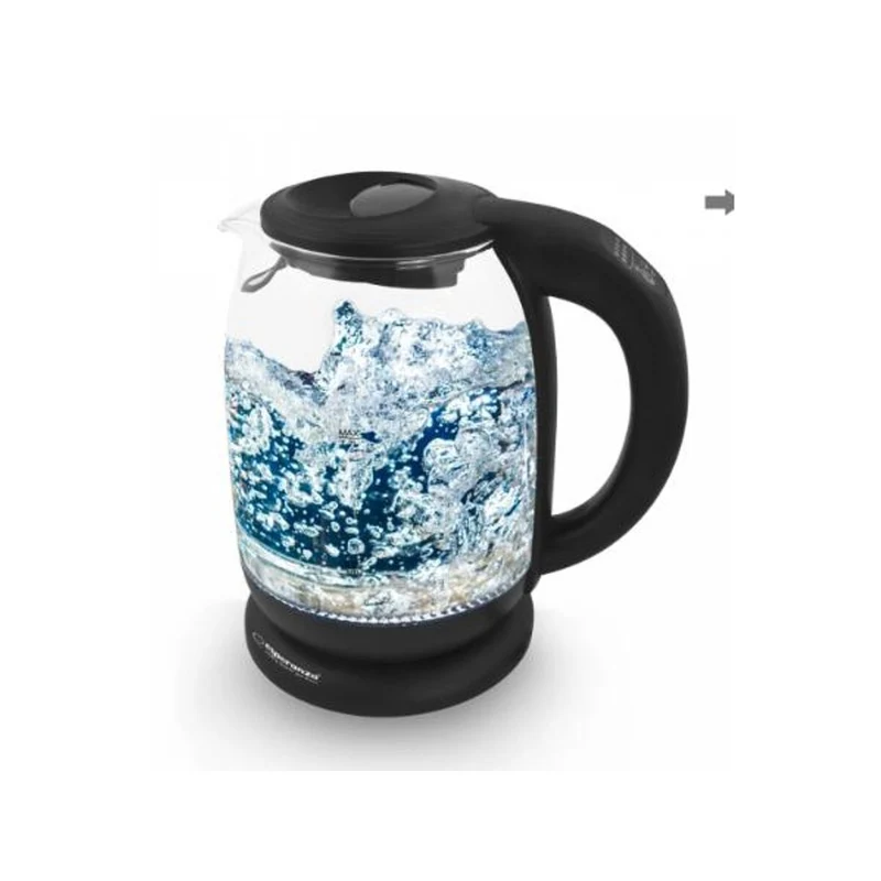 Bollitore Esperanza EKK027 Vetro Nero Plastica 2200 W 1,7 L