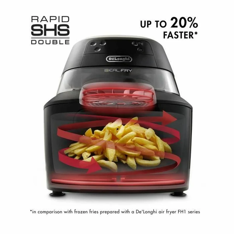 Friggitrice ad aria DeLonghi 1400 W Nera 1 L