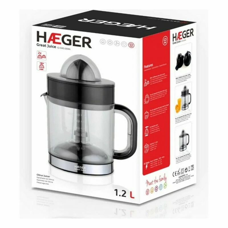 Spremiagrumi Elettrico Haeger CJ-040.004A Nero Multicolor 40 W 1,2 L